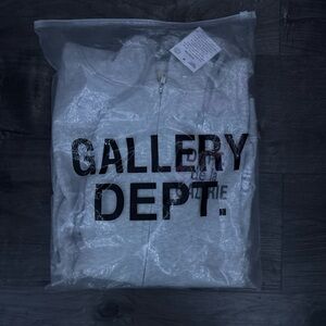 Gallery Dept White Tee with Black Logo Print